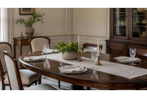 Cómo decorar una mesa de comedor clásica sin recargarla